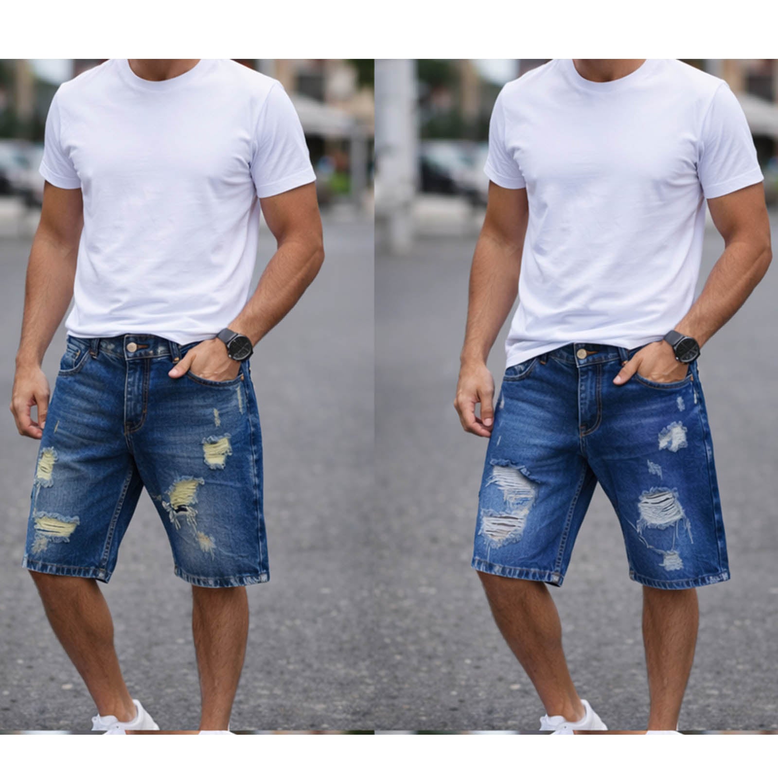 Jeans Talibans Bermudas Rigidas Hombre