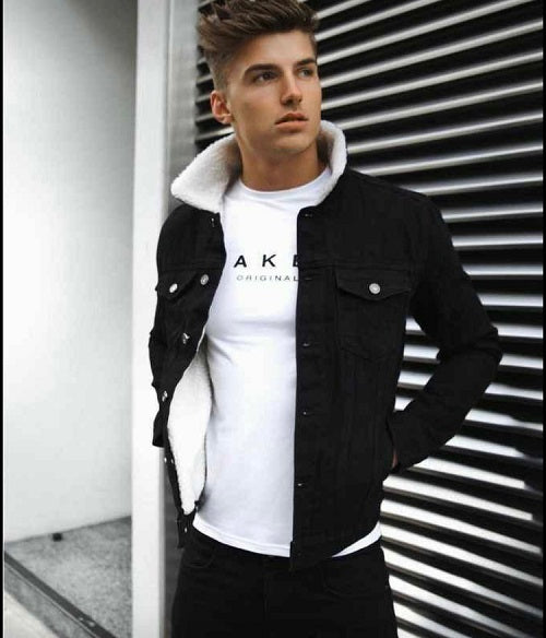 Chaqueta En Jean Con Ovejero T68a