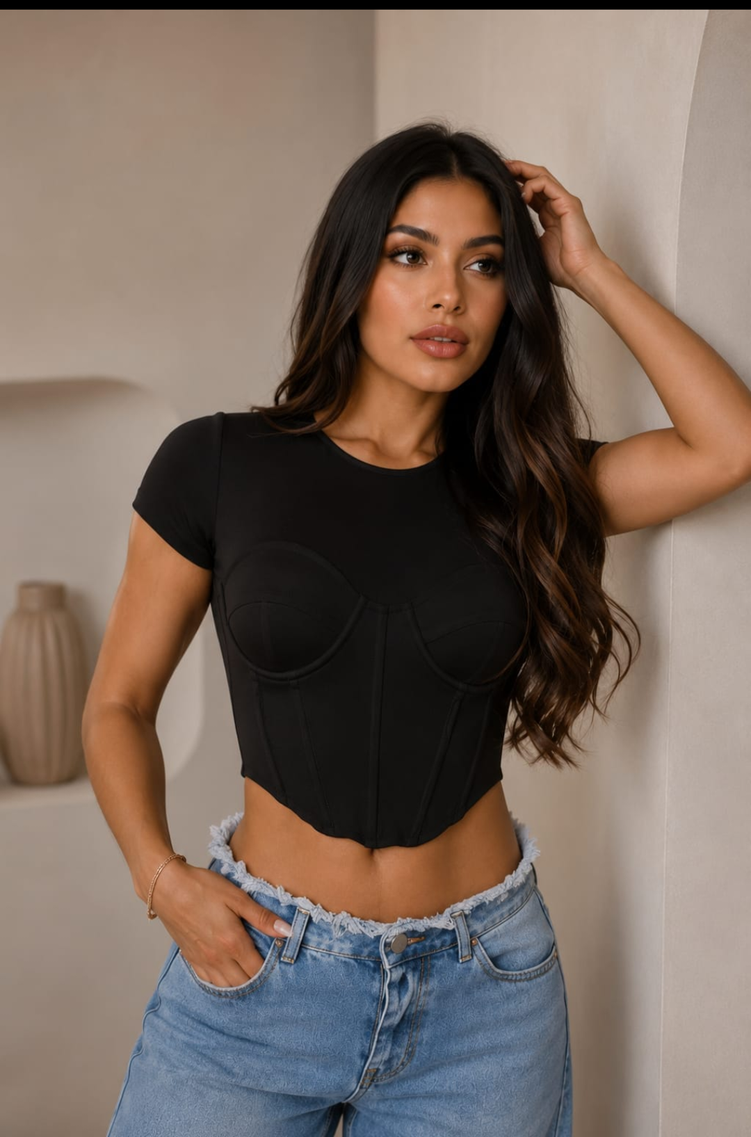 Buso Tipo Corset Manga Corta