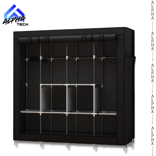 Closet Armario De Ropa 4divisiones Negro