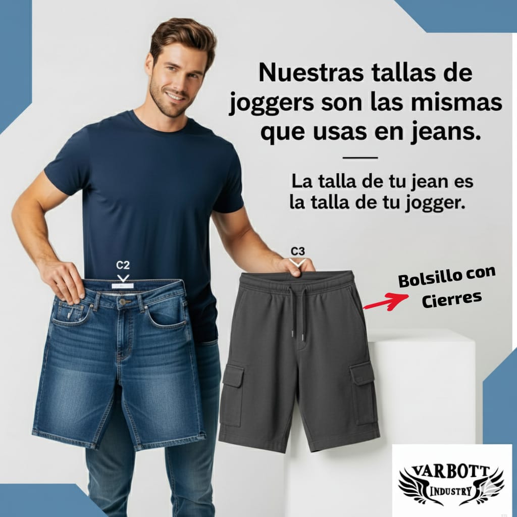 Pack Por 6 En Bermudas Cargo