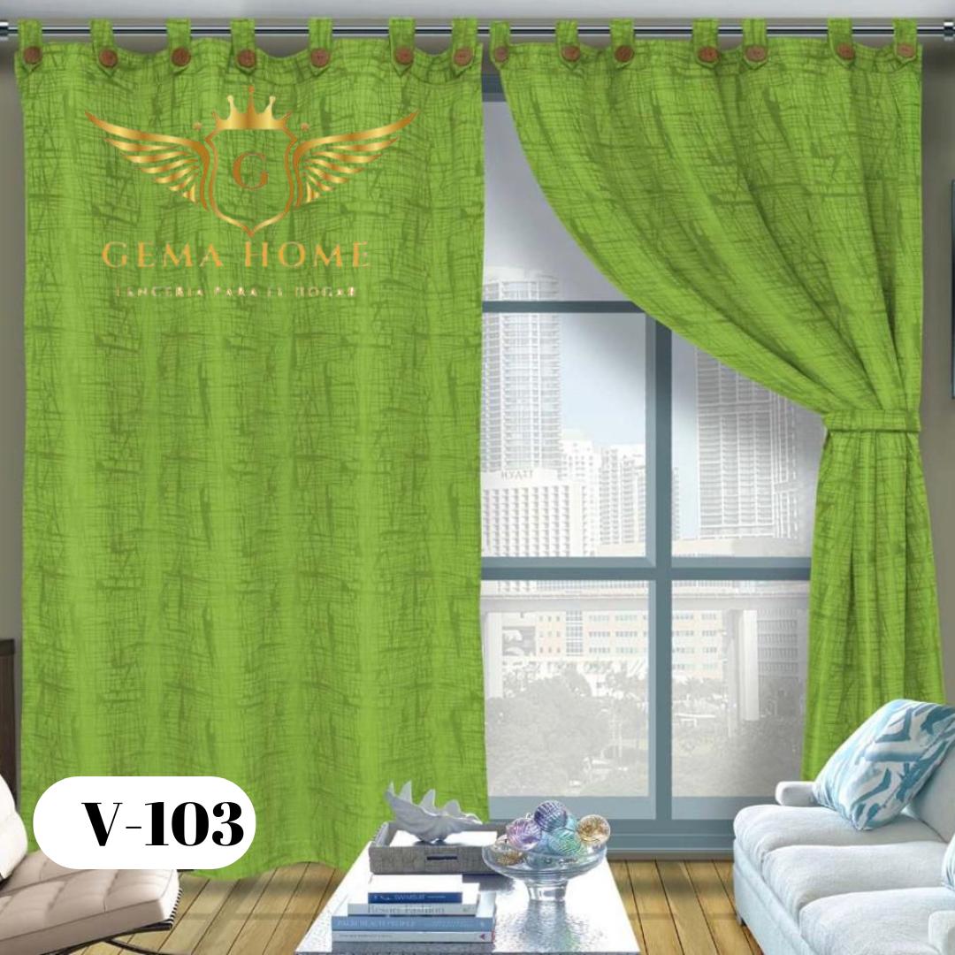 Cortinas En Yacar Con Boton