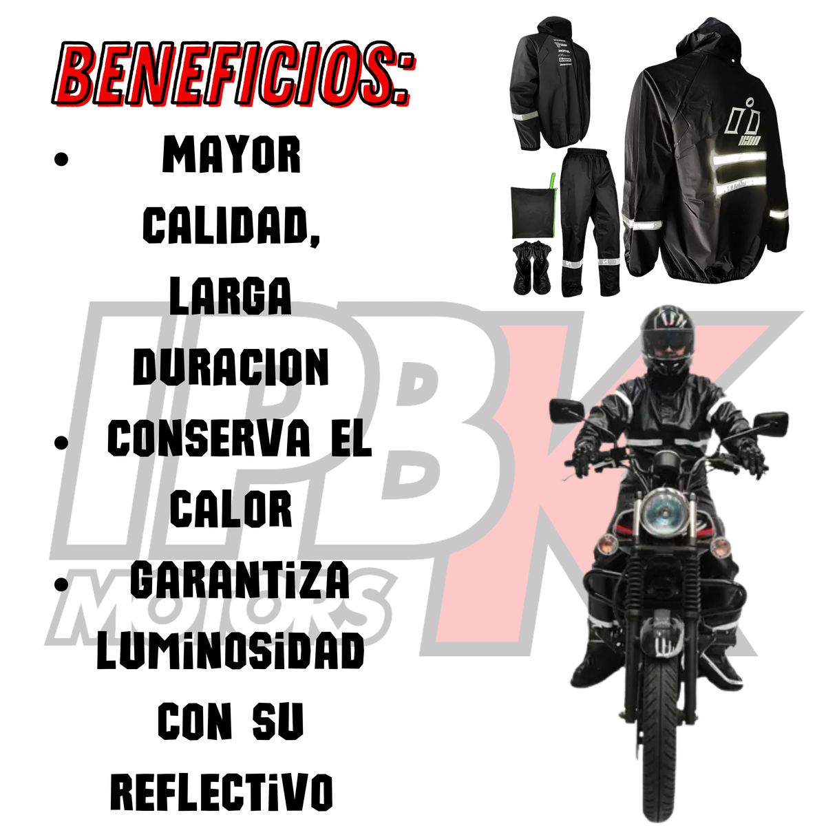 Impermeable 4 Piezas Moto Bici Patineta