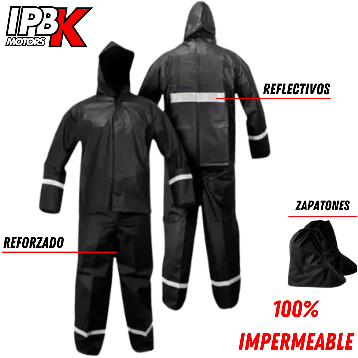 Impermeable 4 Piezas Moto Bici Patineta