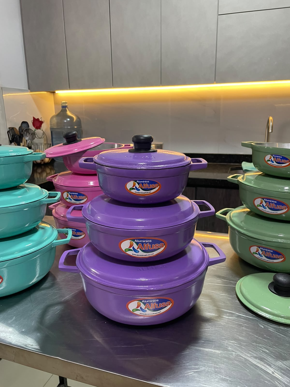 Set De Calderos Color 12 Libra 1 Kilo