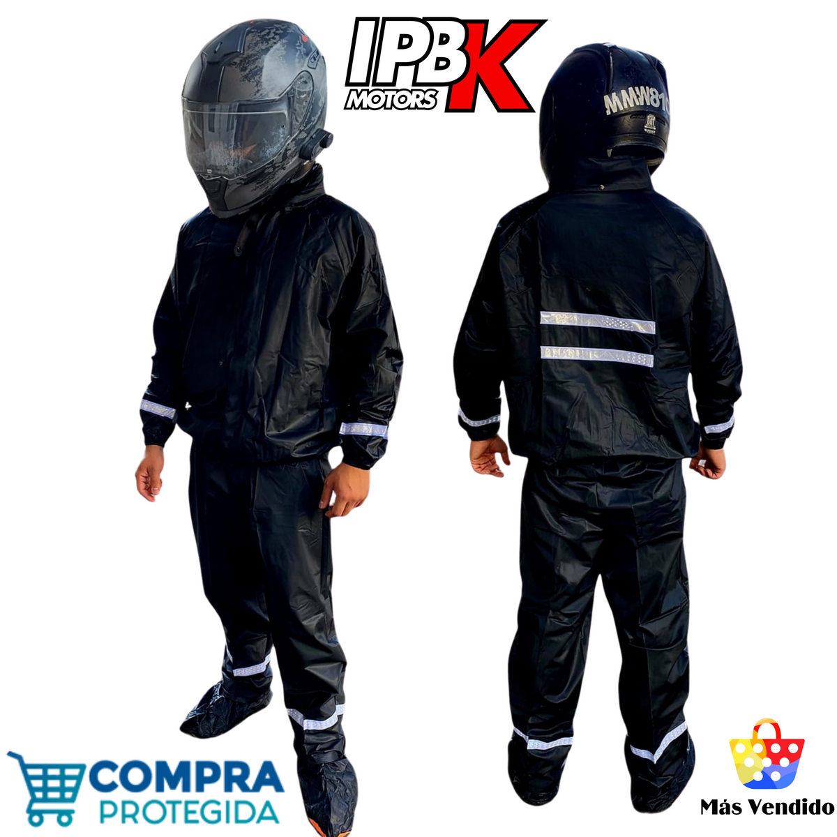 Impermeable 4 Piezas Moto Bici Patineta