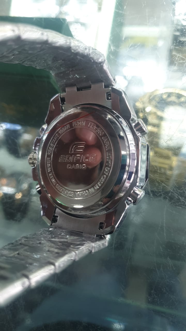 Reloj Casio Edifice Doble Hora Repujado