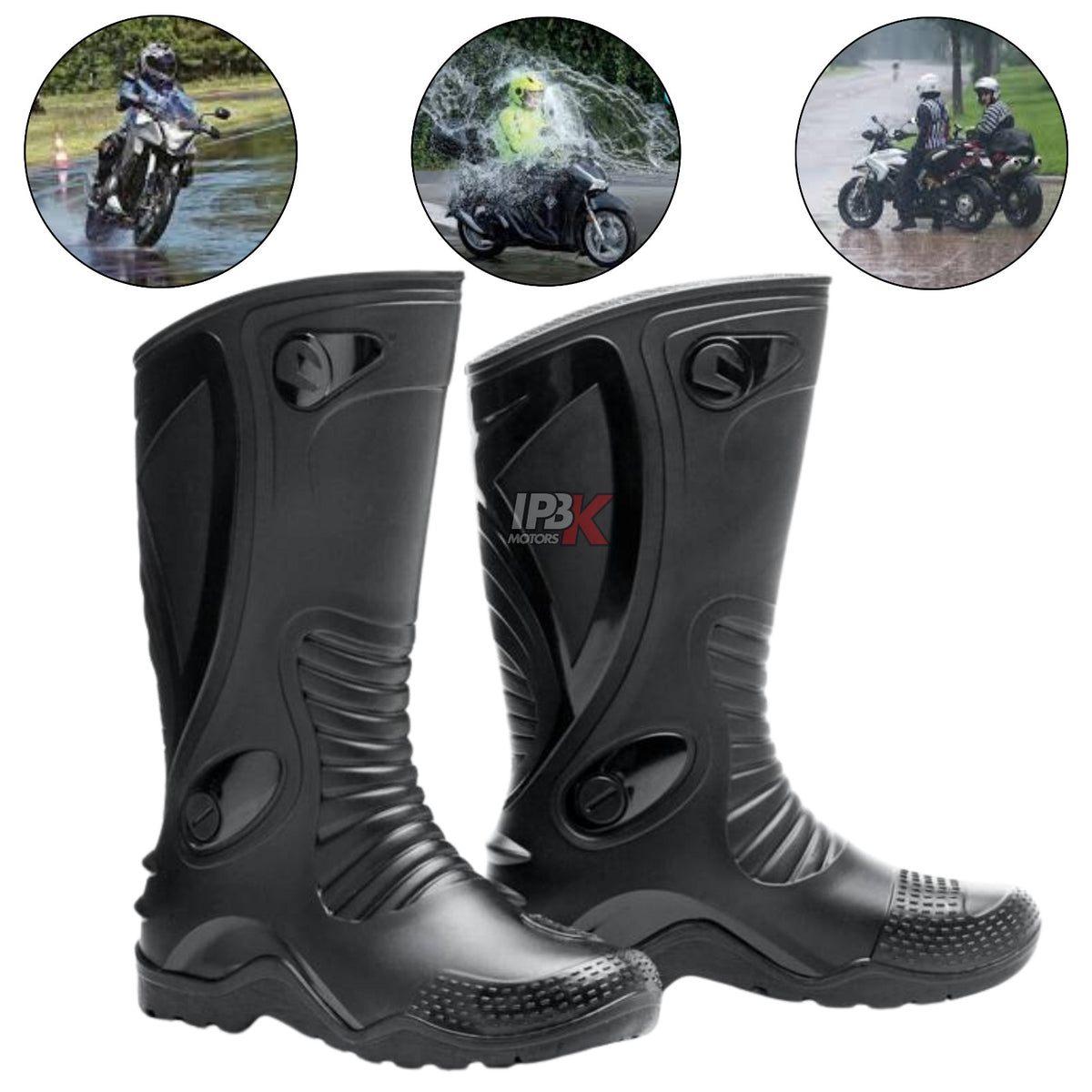 Botas Caucho 100 Impermeable Moto