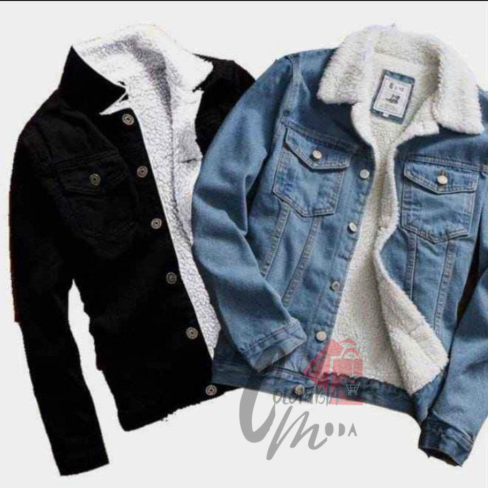 Chaqueta En Jean Con Ovejero T68a