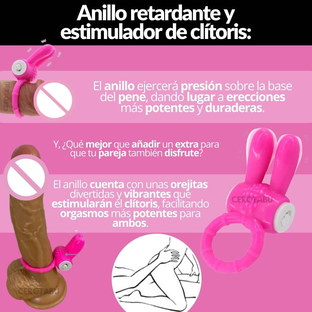 Anillo Vibrador Retardante Pene Apr006