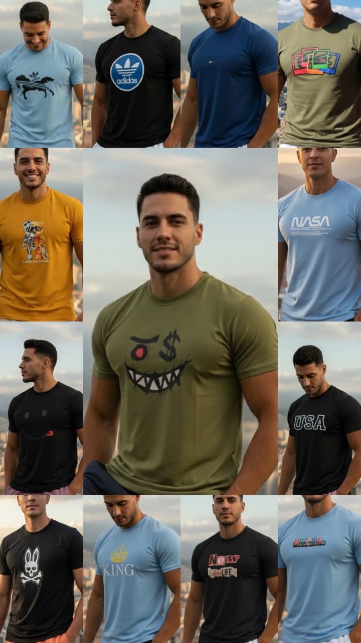 Pack De 12 Camisetas Piel Durazno Hombre
