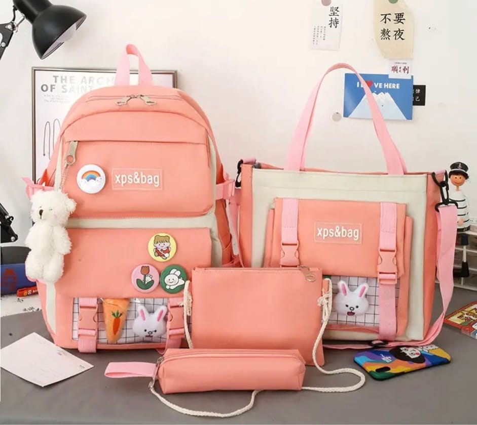 Bolso De Oso 5 Piezas Para Ninas