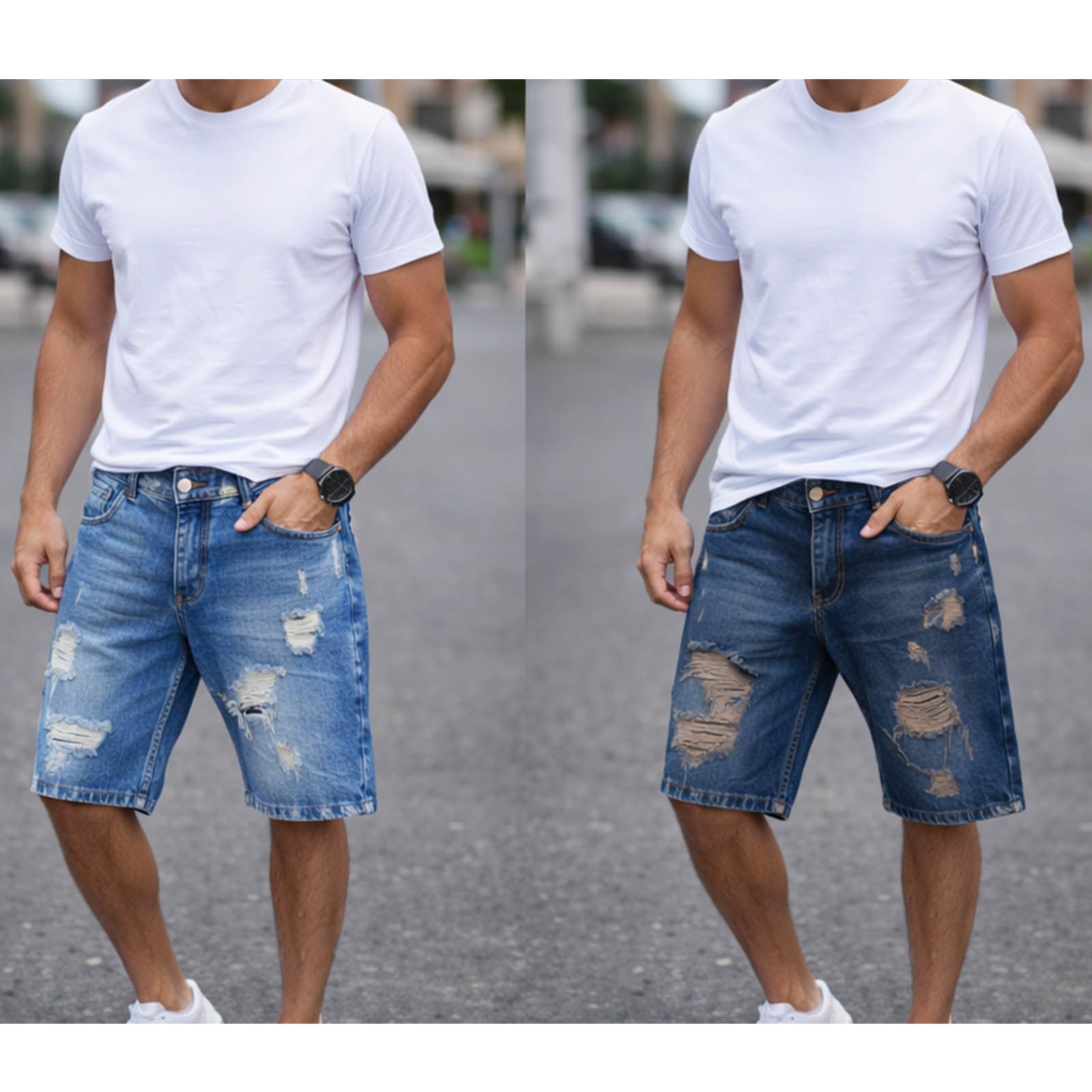 Jeans Talibans Bermudas Rigidas Hombre