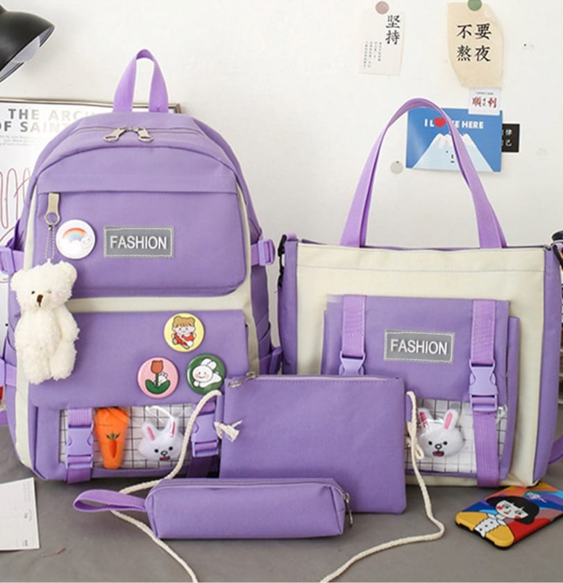 Bolso De Oso 5 Piezas Para Ninas