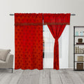 Juego De Cortinas Con Fleco Y Velo