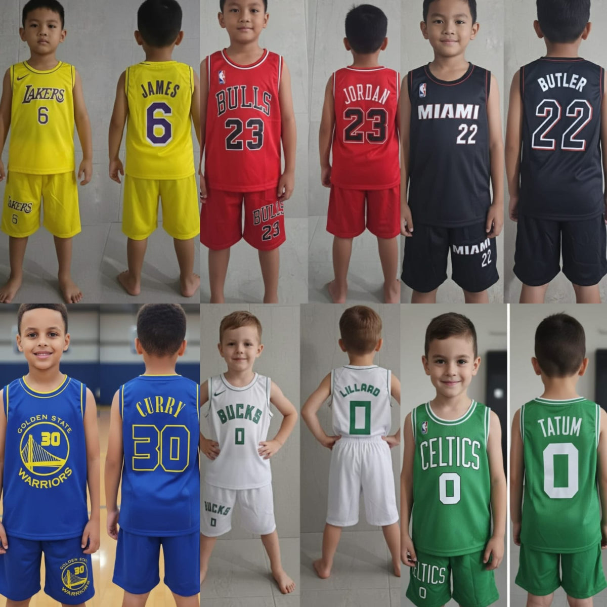 Pack Por 6 Conjuntos Ninode La Nba