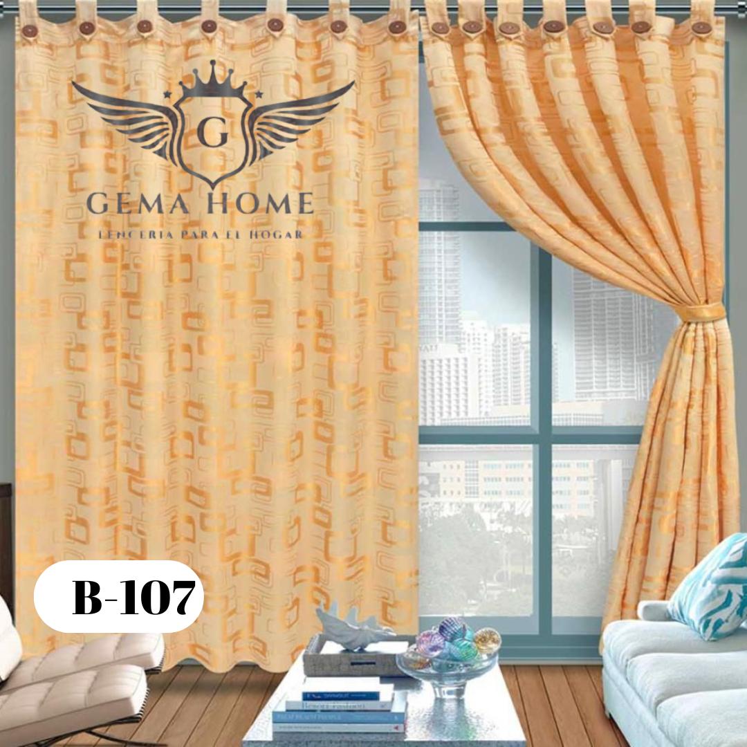 Cortinas En Yacar Con Boton