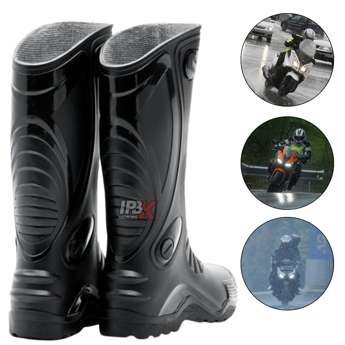 Botas Caucho 100 Impermeable Moto