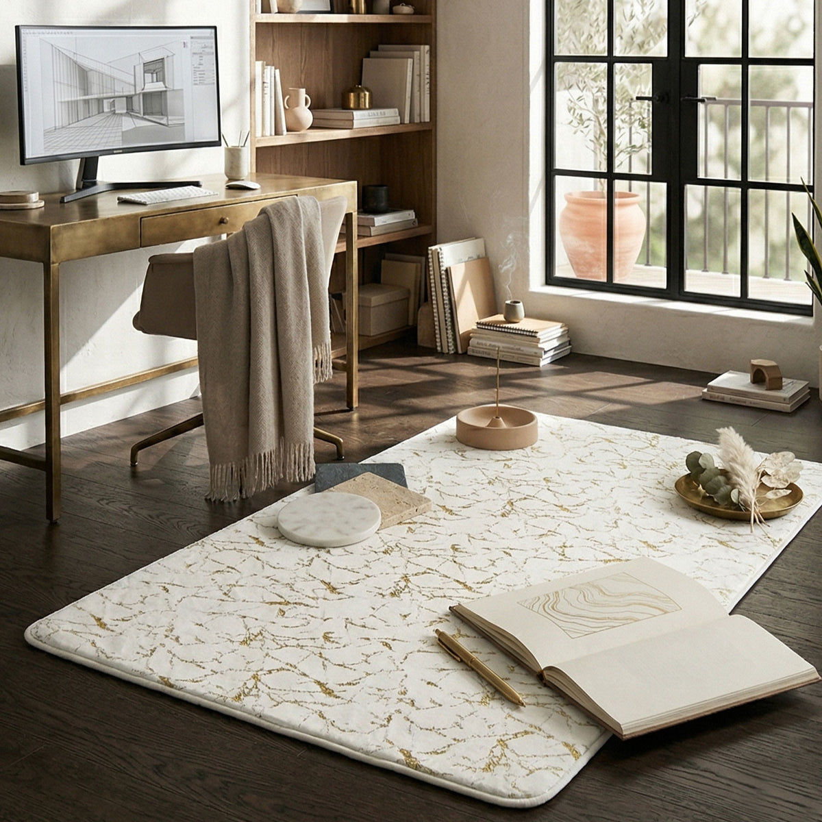 Tapete Blanco Linea Gold