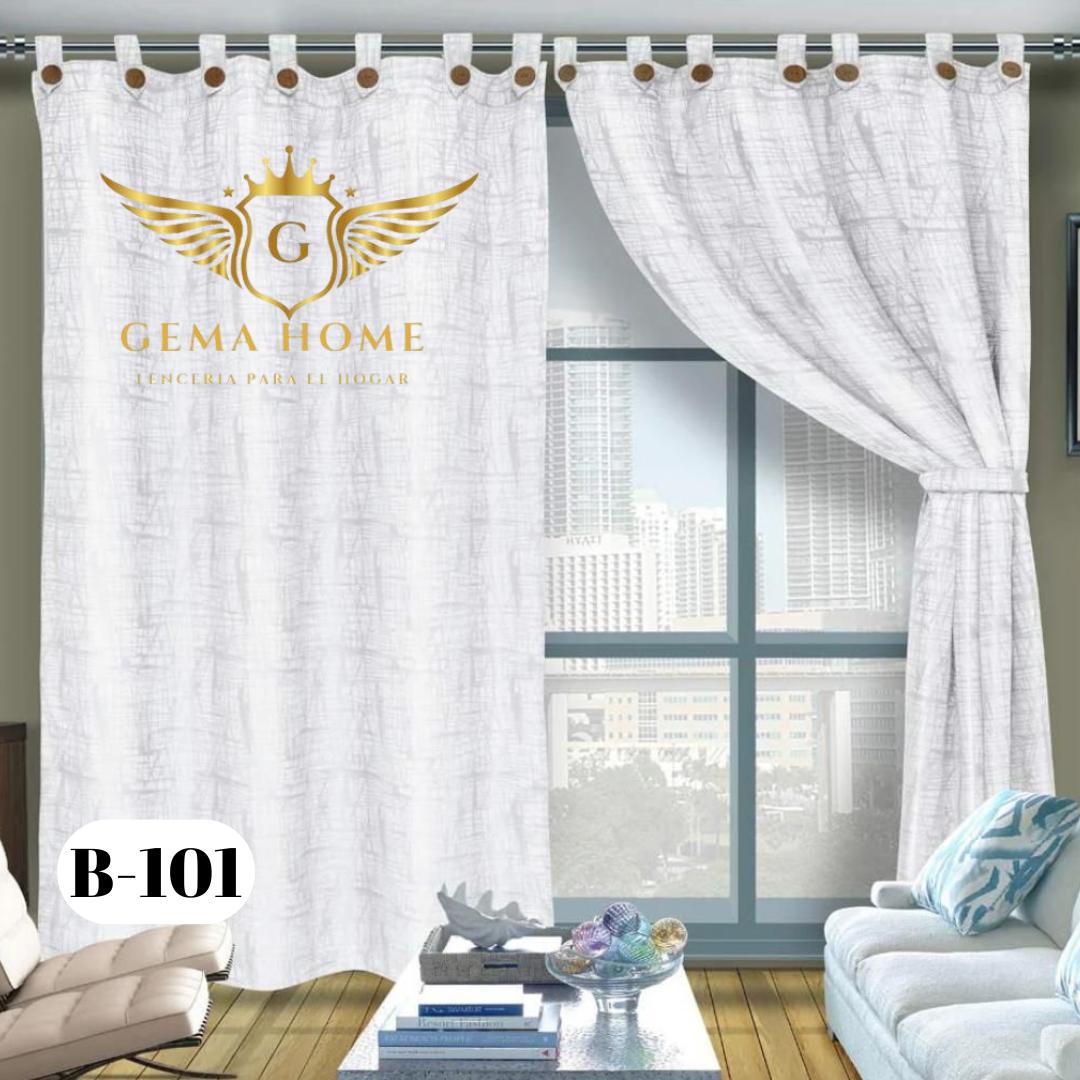 Cortinas En Yacar Con Boton
